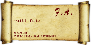 Feitl Aliz névjegykártya